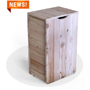 Poubelle extérieure 110l en bois traité
