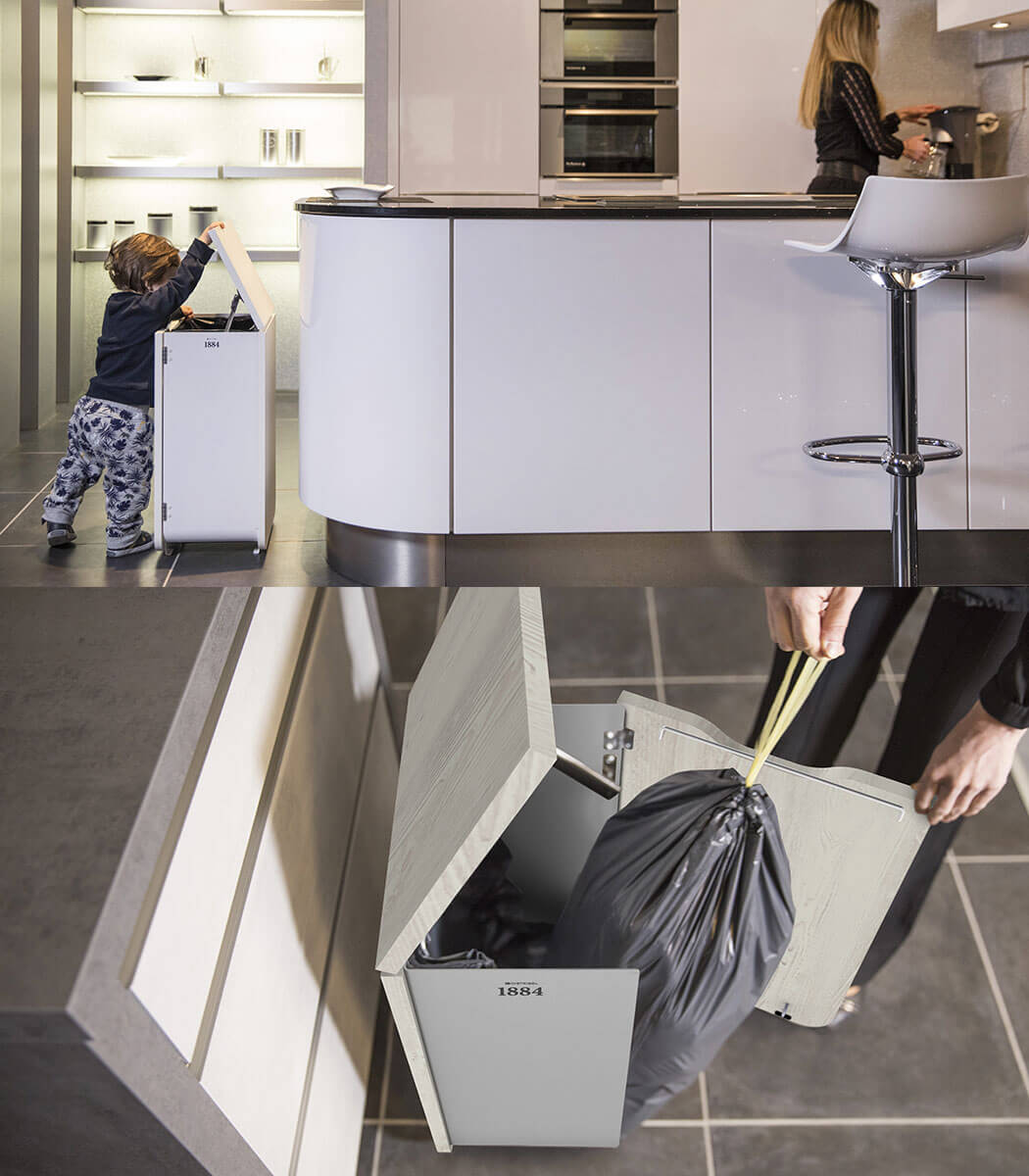 poubelle design famille distribel