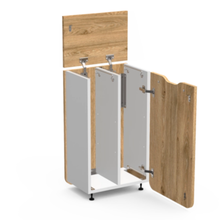 Poubelle 70 L avec compartiments