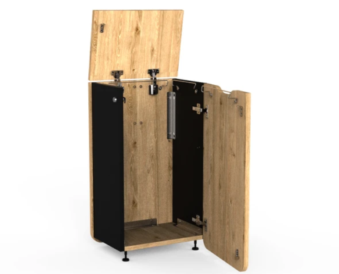 poubelle design avec ouverture frontale