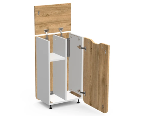 Poubelle design trois compartiments